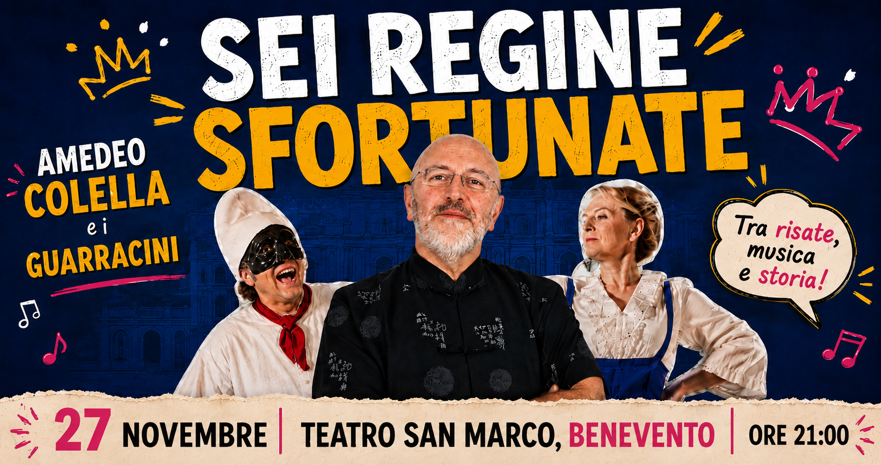 Sei Regine Sfurtunate a Benevento: Colella al San Marco