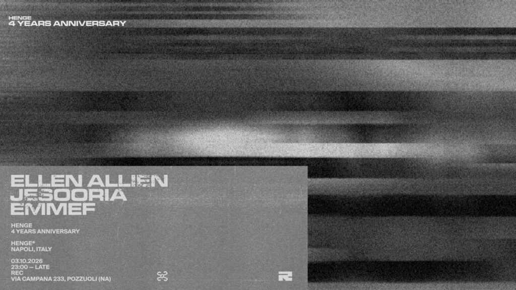 Ellen Allien al REC: HENGE il 3 ottobre a Pozzuoli