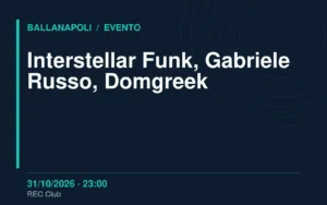 Interstellar Funk al REC: Halloween con Russo e Domgreek