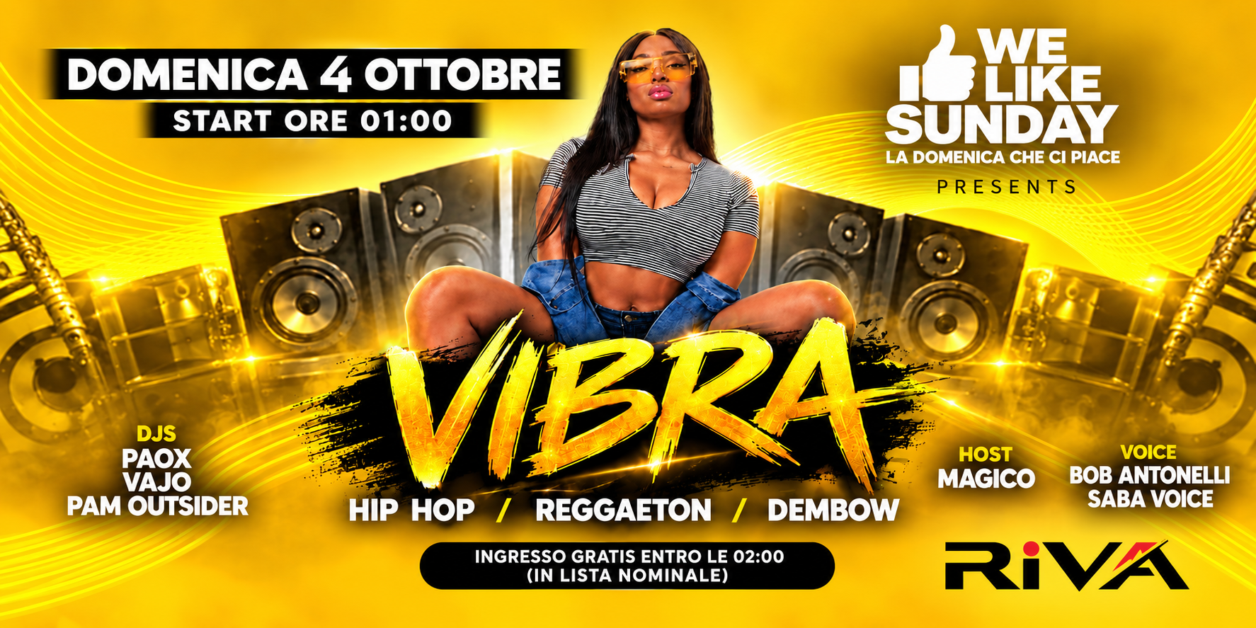 Riva Magic Sunday al RIVA Club: reggaeton il 4 ottobre